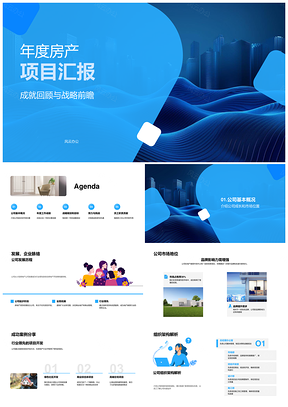2025房产项目年度战略规划市场地位成功案例团队建设经验教训PPT模板