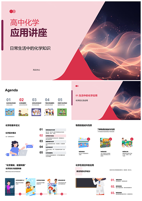 2025高中化学生活应用助力学习认知世界PPT模板