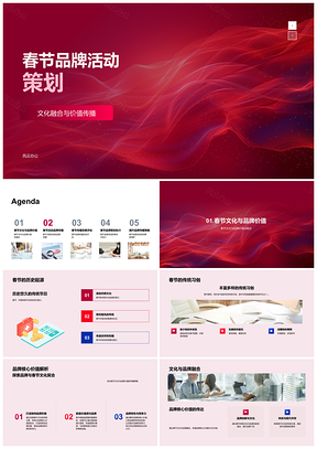 2025春节品牌活动策划营销公益互动数据分析PPT模板