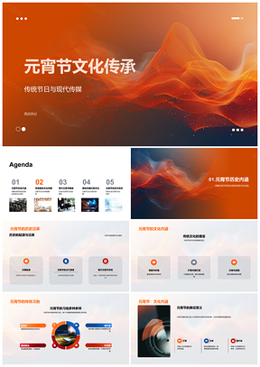2025现代传媒与传统媒体中的元宵文化传承PPT模板