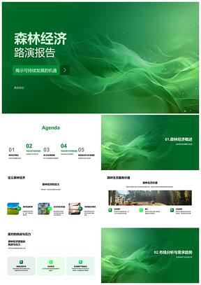 2025森林经济可持续发展生态服务全球消费多元经营风险管理环保法规PPT模板