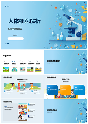 2025人体细胞结构功能分裂更替与异常解析PPT模板