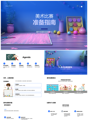 2025美术比赛备战指南技能创新规则主题策略PPT模板