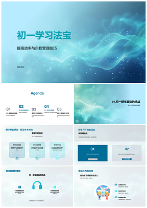 2025初一高效学习法宝时间管理与自我管理技巧PPT模板