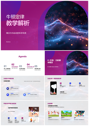 2025高中牛顿定律力与运动教学解析PPT模板