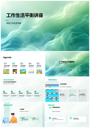 2025工作生活平衡时间管理职业目标高效健康人际压力PPT模板