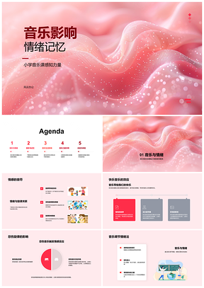 2025音乐情绪旋律助记小学英语疗法社交PPT模板