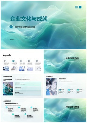 2025医疗保健企业文化团队价值发展员工福祉患者服务PPT模板