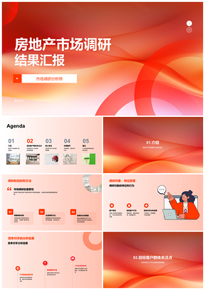 2025房地产市场调研结果汇报PPT模板