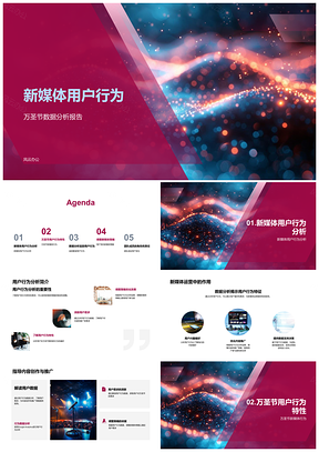 2025新媒体用户行为分析运营推广策略数据追踪PPT模板