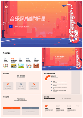 2025音乐风格流派解析与教育治疗应用PPT模板