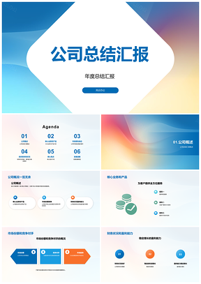 2025公司总结汇报PPT模板