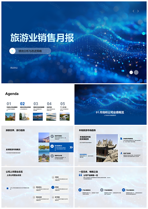 2025旅游业销售月报绩效分析市场数据对比改进策略PPT模板