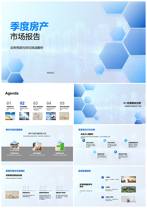 2025房地产季度价量调控区域发展经纪挑战科技预测报告PPT模板
