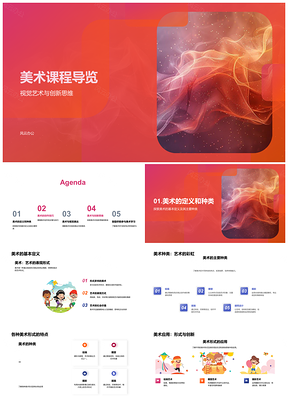 2025美术课程视觉艺术创新思维创作技巧导览PPT模板