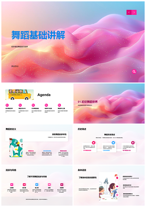 2025舞蹈基础技巧历史流派身韵步伐节奏组合PPT模板
