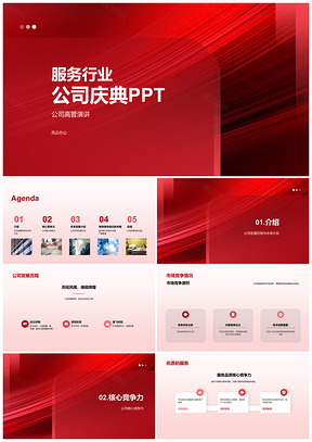 2025服务行业企业庆典PPT模板