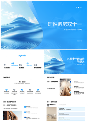 2025双十一购房优惠预算流程市场形势分析PPT模板