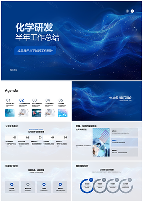 2025化学研发半年成果项目质效业务发展总结PPT模板