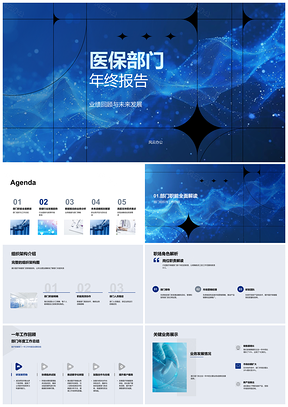 2025医保部门年终业绩回顾及未来医疗趋势报告PPT模板