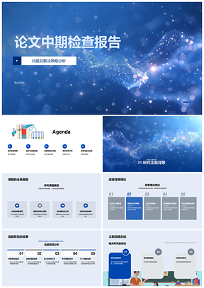2025本科生论文中期检查研究进展问题计划反馈答辩PPT模板
