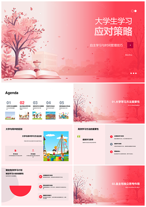 2025大学生自主学习时间管理方法计划PPT模板