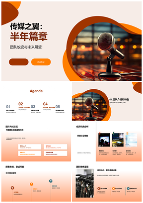 2025传媒之翼半年成果挑战经验团队创新总结PPT模板