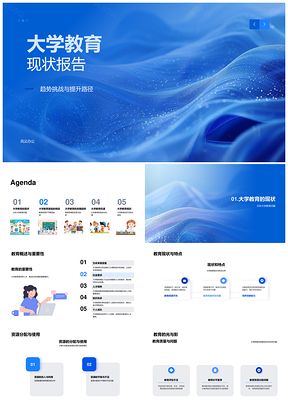 2025大学教育现状趋势挑战质量技术资源在线提升路径PPT模板