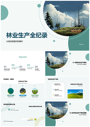 2025农林牧渔公司林业产销年度规划与市场应对PPT模板