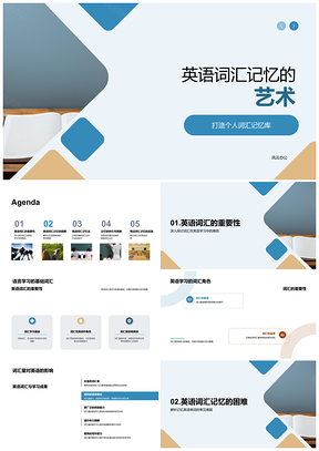2025英语词汇词根画图联想记忆法个人库开卷艺术PPT模板