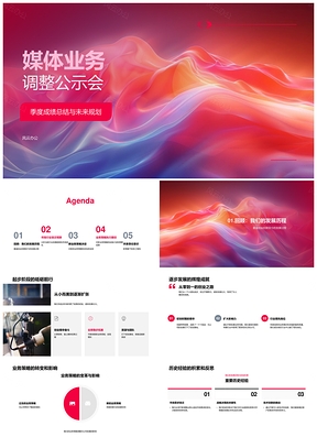 2025媒体业务调整会新闻部季度总结与未来策略PPT模板