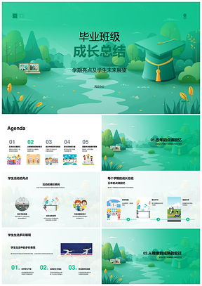 2025毕业班级成长学期亮点活动生活家长支持未来展望总结PPT模板