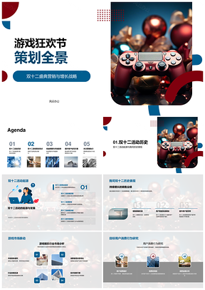 2025游戏狂欢节策划产品经理体验控制器娱乐行业PPT模板