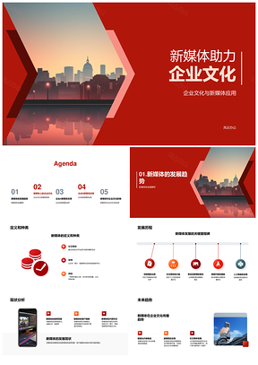 2025企业AB数字媒体符号策略助文化传播改革PPT模板