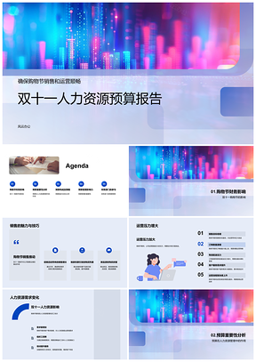 2025双十一人力预算策略财务协作管理评估调整PPT模板
