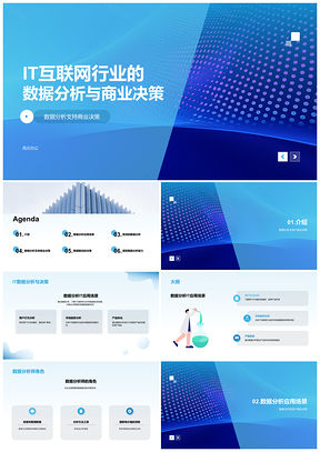 2025IT互联网数据分析驱动商业决策PPT模板