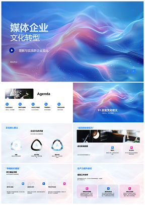 2025媒体企业文化转型新文化员工福祉创新客户导向PPT模板