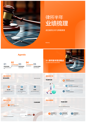 2025律所半年业绩案例策略管理展望PPT模板