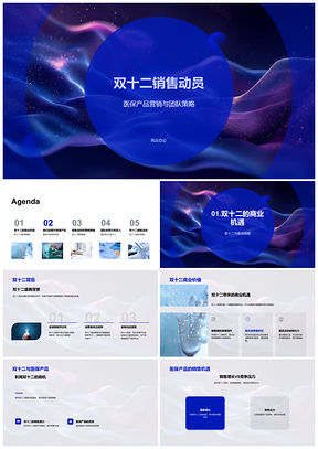 2025双十二医保产品团队营销策略促销活动动员PPT模板