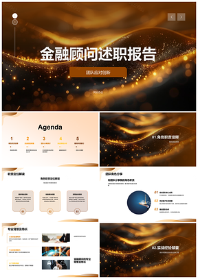 2025金融顾问述职报告团队创新职责专业客户管理项目实施业务发展PPT模板