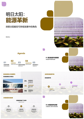 2025太阳能驱动全球清洁能源可持续发展PPT模板