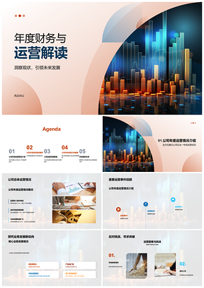 2025公司年度核心业务财务运营分析及指标趋势图解PPT模板