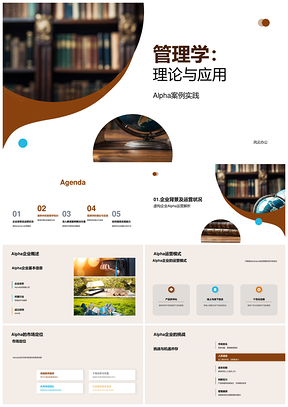 2025管理学理论应用运营模式市场定位领导激励策略分析书PPT模板