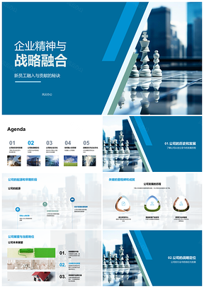2025企业精神战略融合新员工筑核心竞争力PPT模板