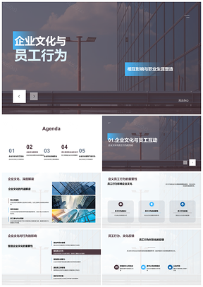 2025企业文化价值观塑造员工行为决策PPT模板