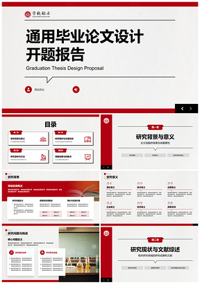 2025毕业论文开题报告研究框架方法成果综述PPT模板