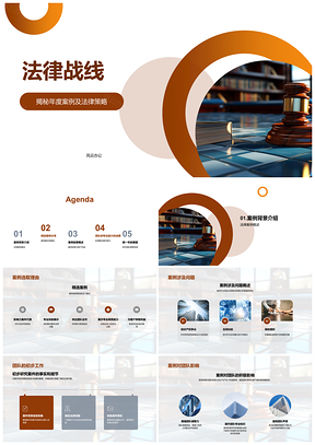 2025法律战线年度案例策略护益团队成果PPT模板