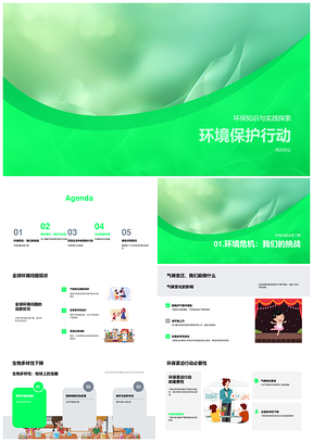 2025环保行动可持续绿色发展实践PPT模板