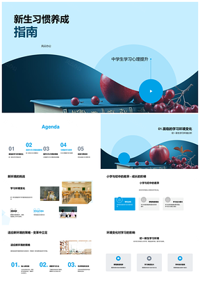 2025初一新生习惯养成与学习适应指南PPT模板