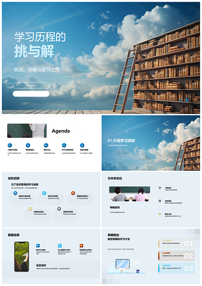 2025学习旅程挑战策略提升实践目标成果PPT模板